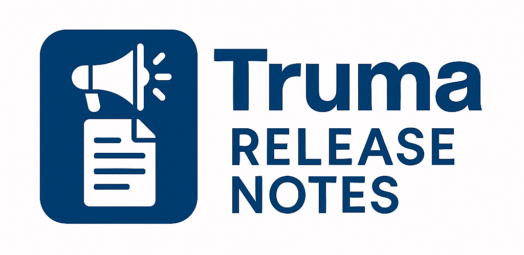 Truma - Release Notes
